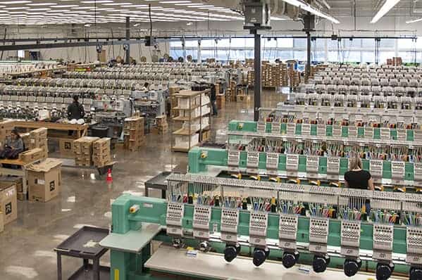 Richardson hat production floor