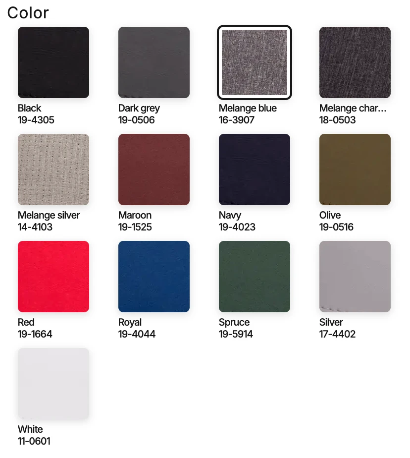 Flexfit 180 Delta cap colorway swatches