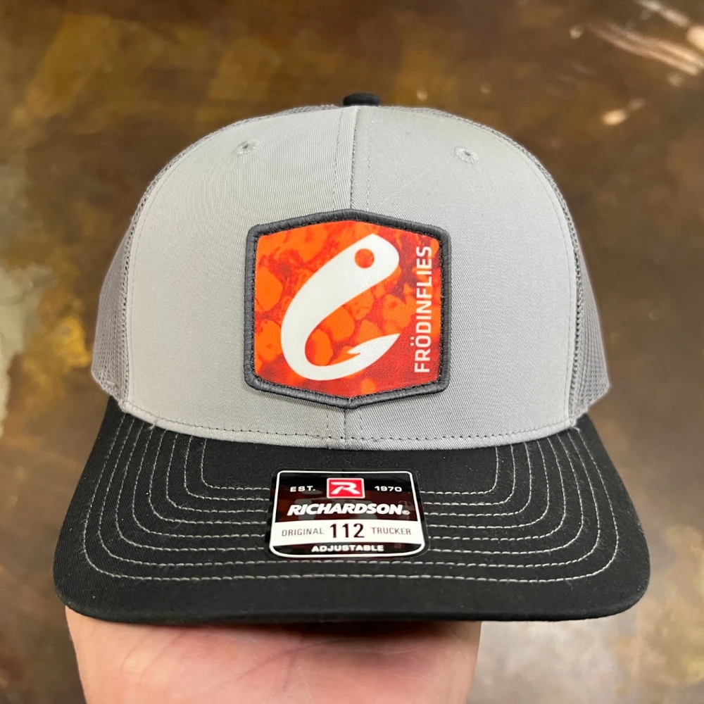 Grey Richardson 112 trucker hat with hexagon sublimated patch
