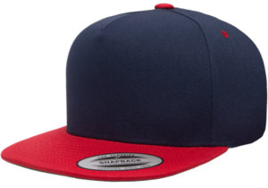 6007T_NAVY-CROWN-RED-VISOR_LEFT-SLANT_STICKER- Flexfit 6007T - Two Tone