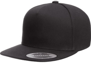 6007_BLACK_LEFT_SLANT_STICKER Flexfit 6007 5 Panel