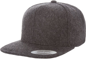 6689_DARK-GREY_LEFT-SLANT_STICKER 6689 Melton Wool Cap