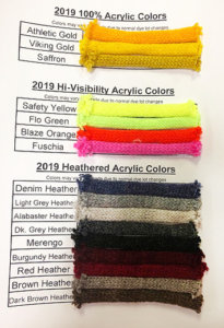 hi vis and heathered beanie colors