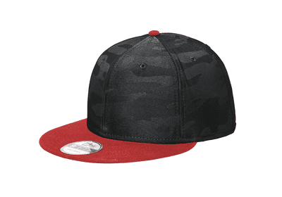 camo hat with red brim