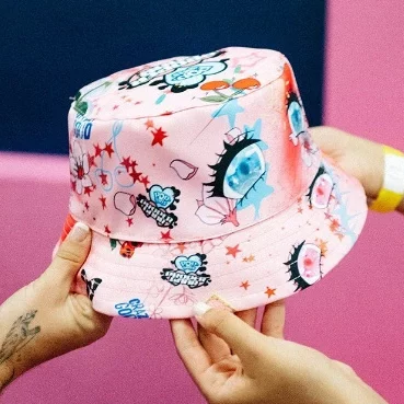 full color printed bucket hats