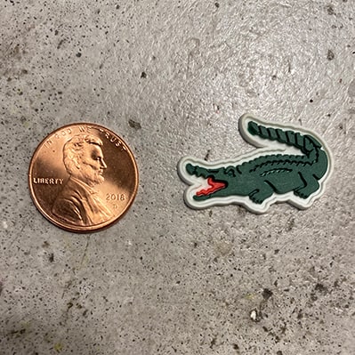 small label next to penny