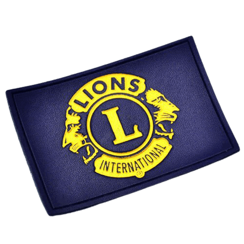 blue color lions club logo patch