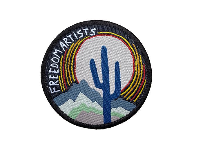 patch with desert scene color detail