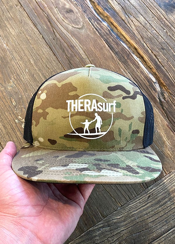 custom canvas trucker with screen print